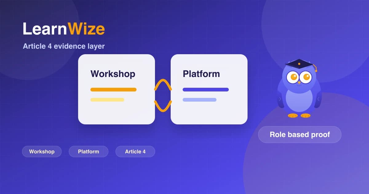 Comparison between an AI awareness workshop and an AI literacy platform for Article 4 evidence