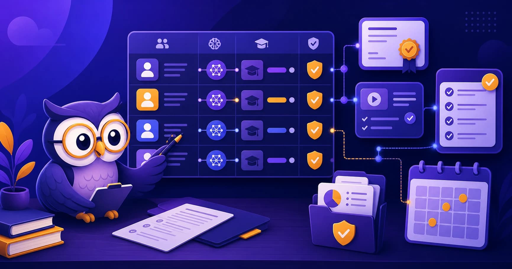 Role matrix connecting HR roles to AI systems and Article 4 training evidence